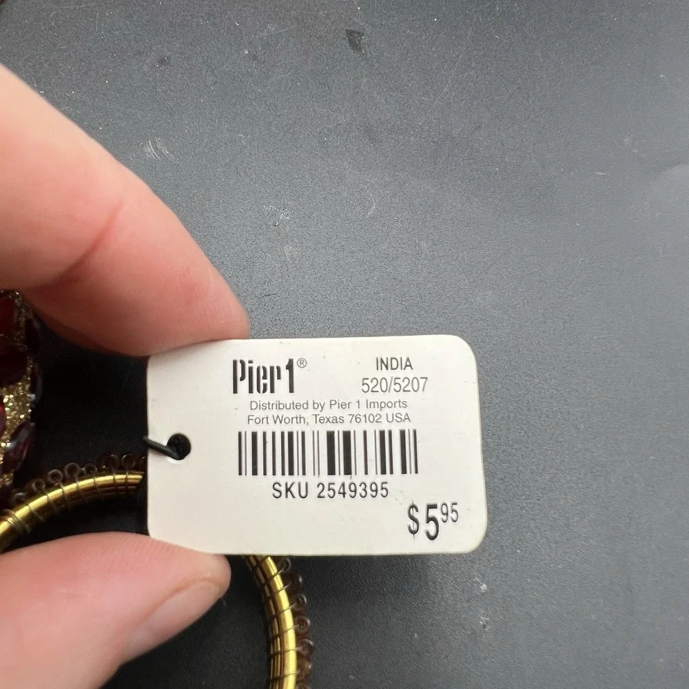 Pier 1 Kitchen Jeweled Rooster Napkin Rings 5